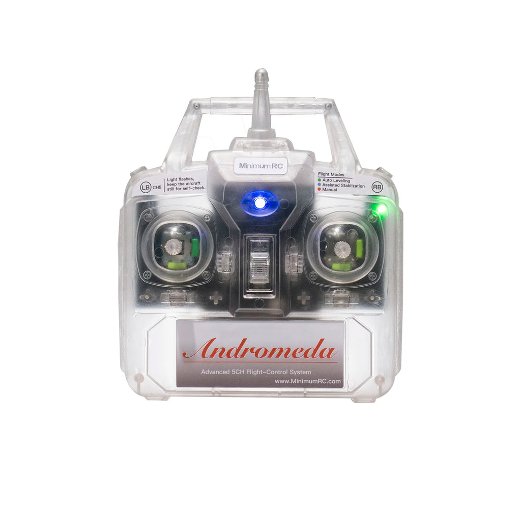 Andromeda 2.4G 5Ch Gyro RC Transmitter Auto-Stabilize Tri-Mode for 300-800mm Fixed-Wing Delta/V-Tail FPV Drone
