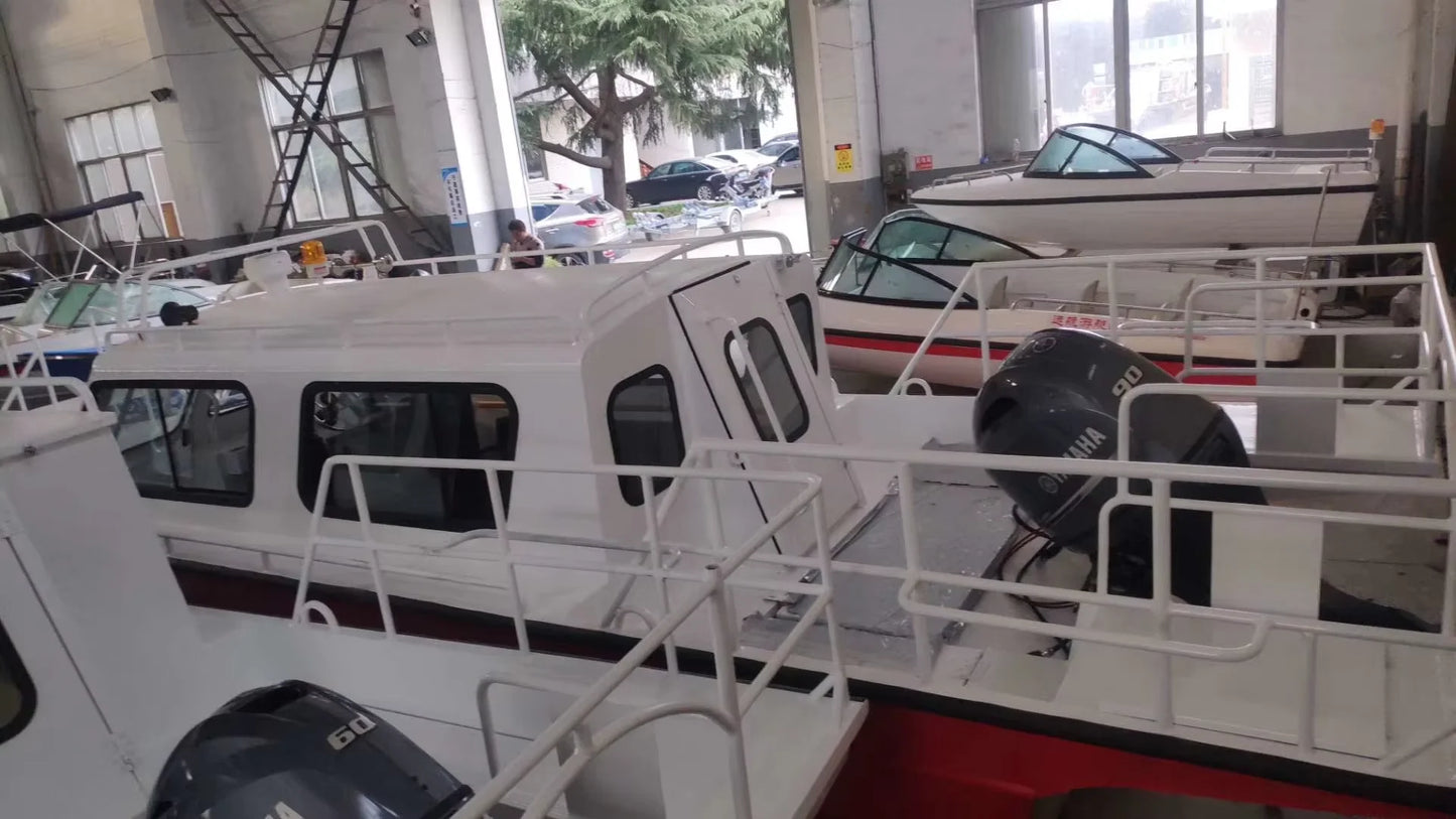 Best Value Aluminum Alloy Speedboat for 6-8 Passengers Comfortable Handrails for Fishing or Sports Yachting