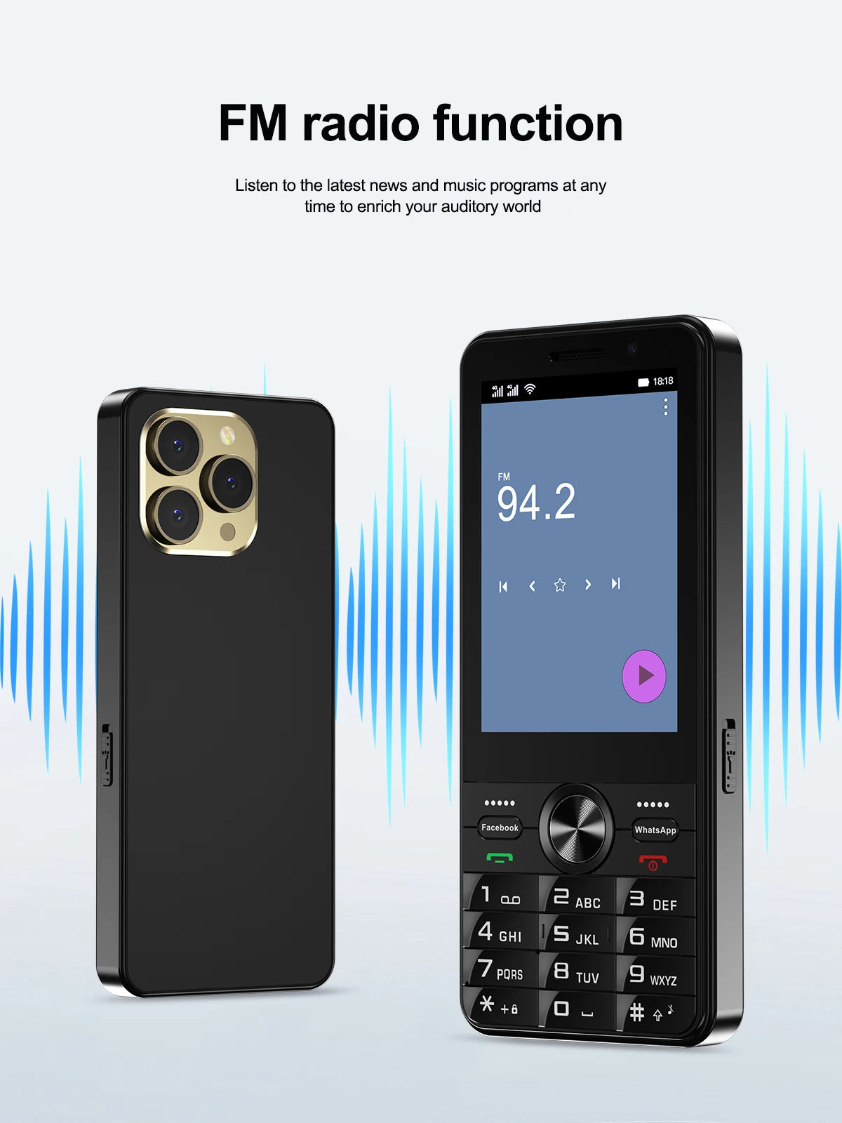 2025 New 4G Network Android Smart Phone 3.5" Screen 2 SIM Dual Camera Android 8.1 2+16GB WIFI GPS Play Store Mobile Phone Type-C