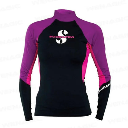 Women Wetsuits 2026 New Soft Slim-Fit UV Protection Skateboard Swimsuit Split Long Sleeve T Shirts Quick-Drying Rash Guard