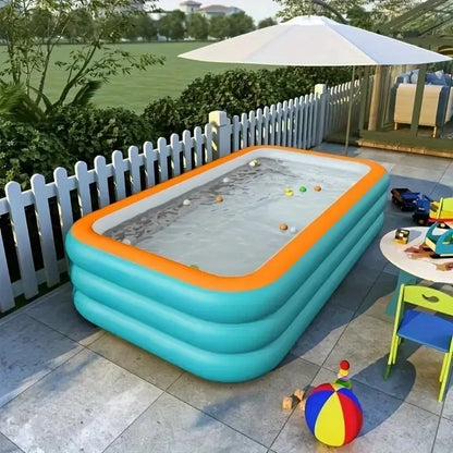 2.1m Pack Generic Long PVC Inflatable Swimming Pool Durable Easy to Install and Suitable for Family Fun Suitable for Family