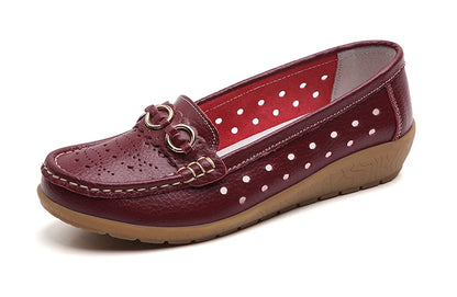 Woman Shoes Breathable Leather Shoes For Women Low Heels Casual Zapatos Mujer Elegant Heel Women's Shoes Flats Female Footwear