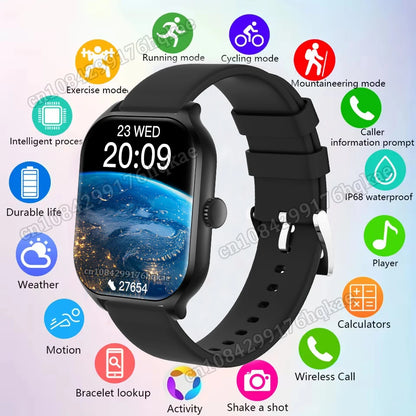 Sports Smart Watch Fitness Clock Health Monitor Waterproof Smartwatch Wireless Bluetooth Call Watches Men Women Smartwatch 2025