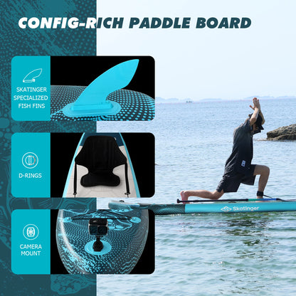 SUB Waterproof Inflatable Paddle Board 10'6''x32''x6''Adult Standing Style Aquatic Fishing With Accessories SUP сапборд