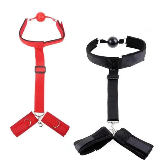 BDSM Adult Games Erotic Sex Toys for Woman Couples Restraint Ball Mouth Prank Handcuffs Fetish Bondage Restraints Sexy Shop 18+