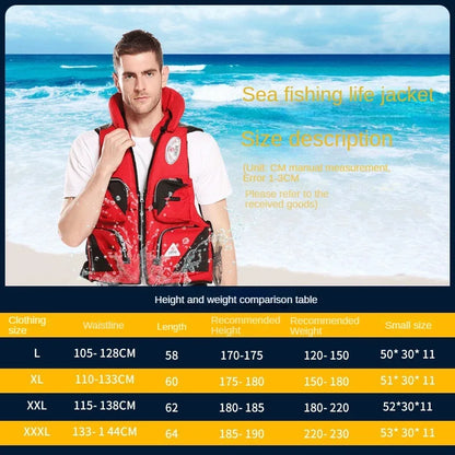 Outdoor Wading Sports Vest Adult Sea Fishing Life Jacket Sea Fishing Wading Multi-pocket Removable Quick-dry Fishing Life Jacket