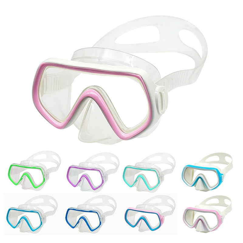 Diving Mask Waterproof Swimming Goggles Panoramic HD For Adult Youth Silicone Skirt Anti-Fog With Nose Cover Swimming Equipment