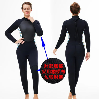 2025 Wetsuit Men's Warm and Cold 3/5mm Wet Winter Swimming One-piece Snorkeling Sun Protection Surf Suit Women's Wetsuit
