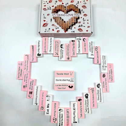 Forty Eight Piece Sex Block Game For Adults Sex Toys Featuring Wooden Block Tower Game For Couples Valentine Tumbling Tower