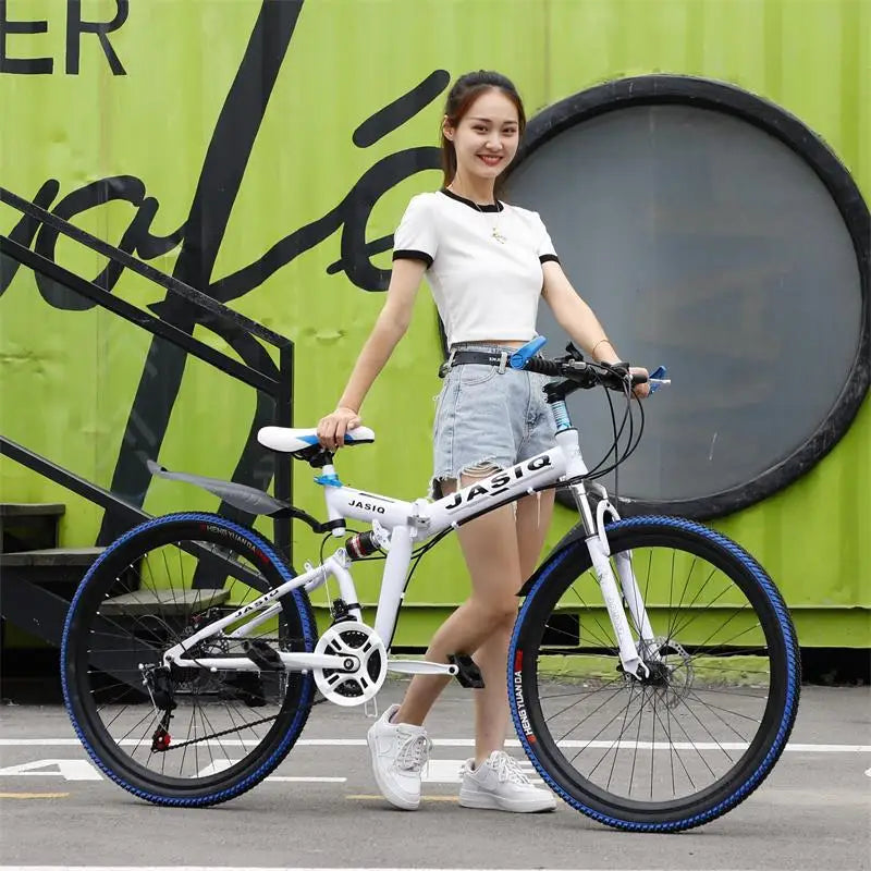 Mountain Bikes Adult Bikes Men's And Women's Variable Speed Bikes Dual Shock Absorbing Folding Mountain Bikes Student Bikes