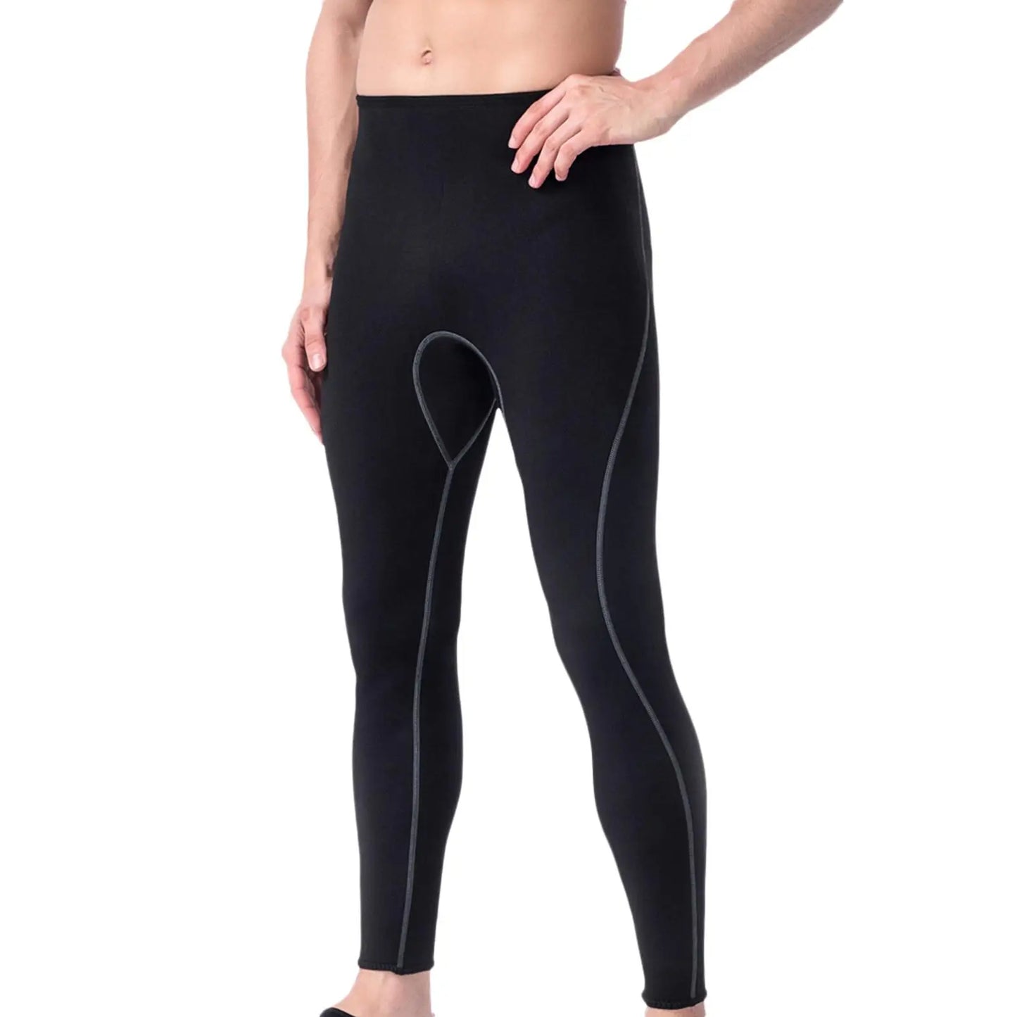 Men Black Wetsuit Pants  Stretch Neoprene Surf Surfing SCUBA Diving Trousers