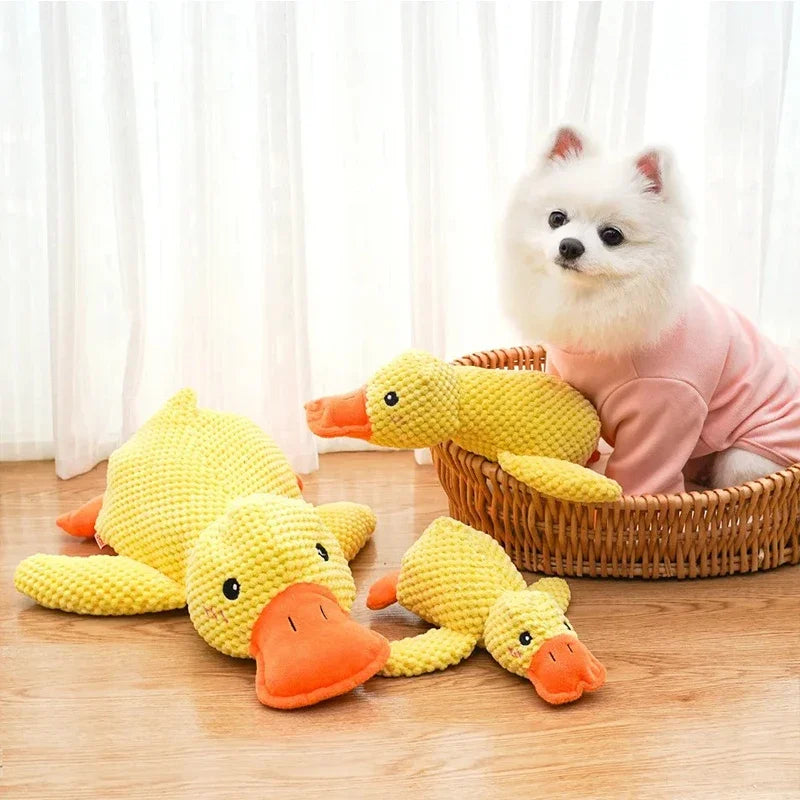 Dog~toy  plush  companion sleeping  duck  bite  resistant  teeth  grinding  sound  relief  duck  sound  toy