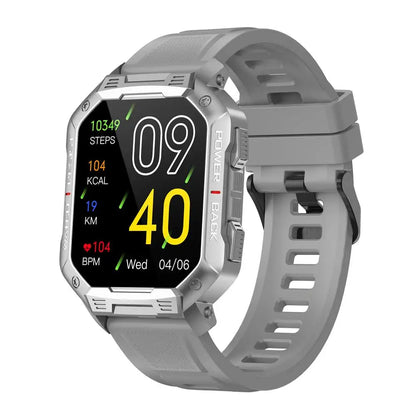 Square Smart Watch Men Outdoor Sports Blue Tooth Call Smartwatch Sports Fitness Heart Rate Health Blood Oxygen