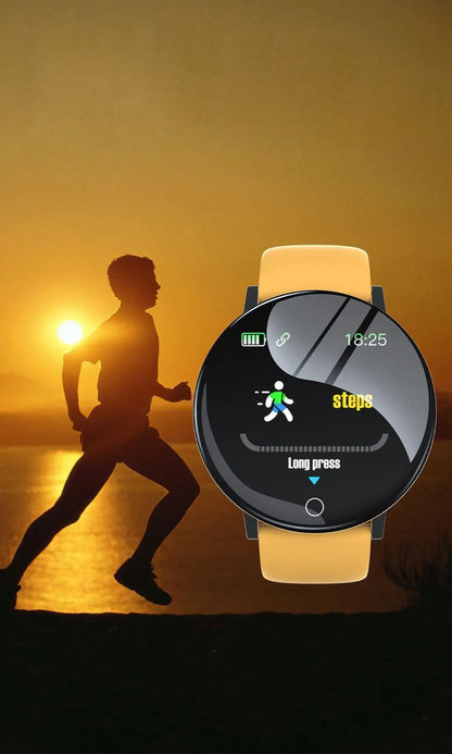 Round Digital Smart Sport Watch for Men and Women, LED, Electronic, Bluetooth, Wrist Watch for Kids, Hours, Dropshipping