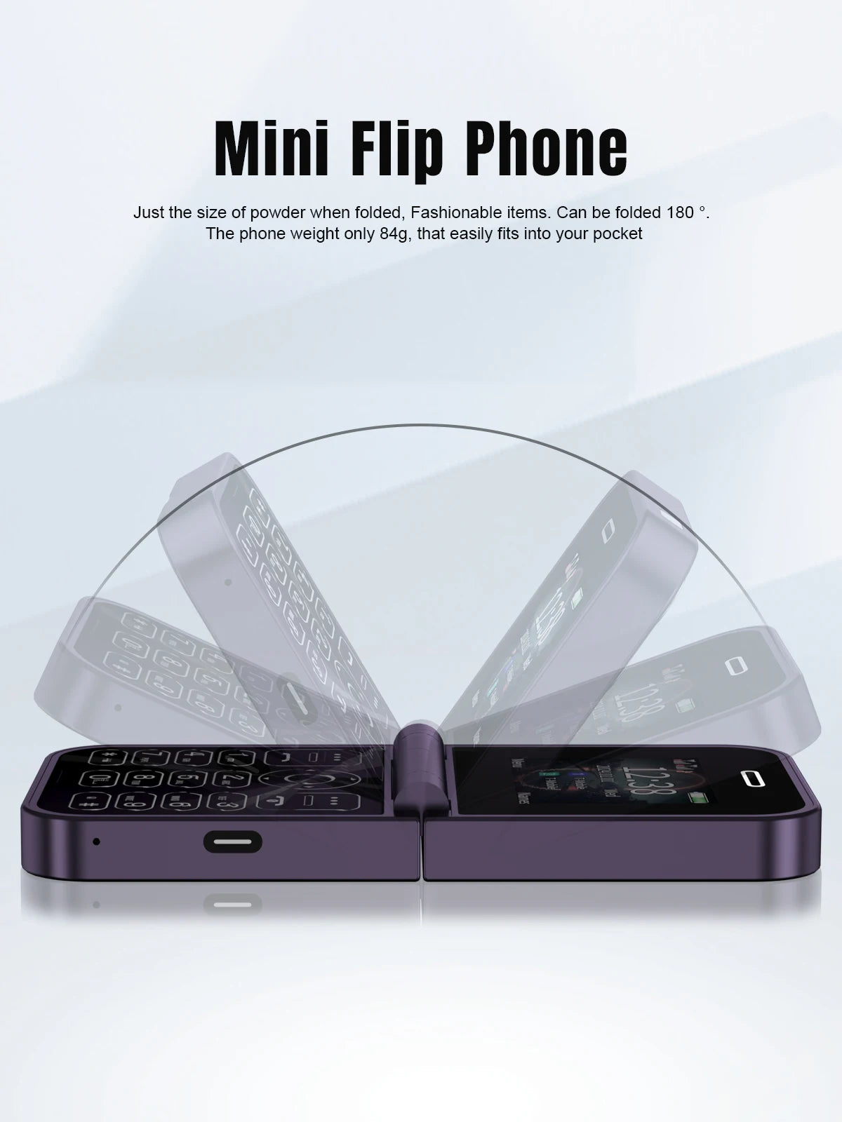 SERVO F15 Mini Small Flip Mobile Phone 2 SIM Standby Speed Dial Magic Voice Flashlight Call Recording 2G GSM Cute Fold Cellphone