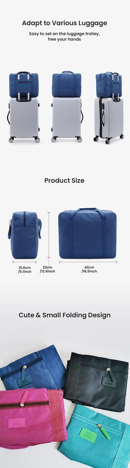 Foldable Travel Duffel Bag Lightweight Travel Bag for Women and Men Tote Carry On Luggage Bag Weekender Overnight Bag