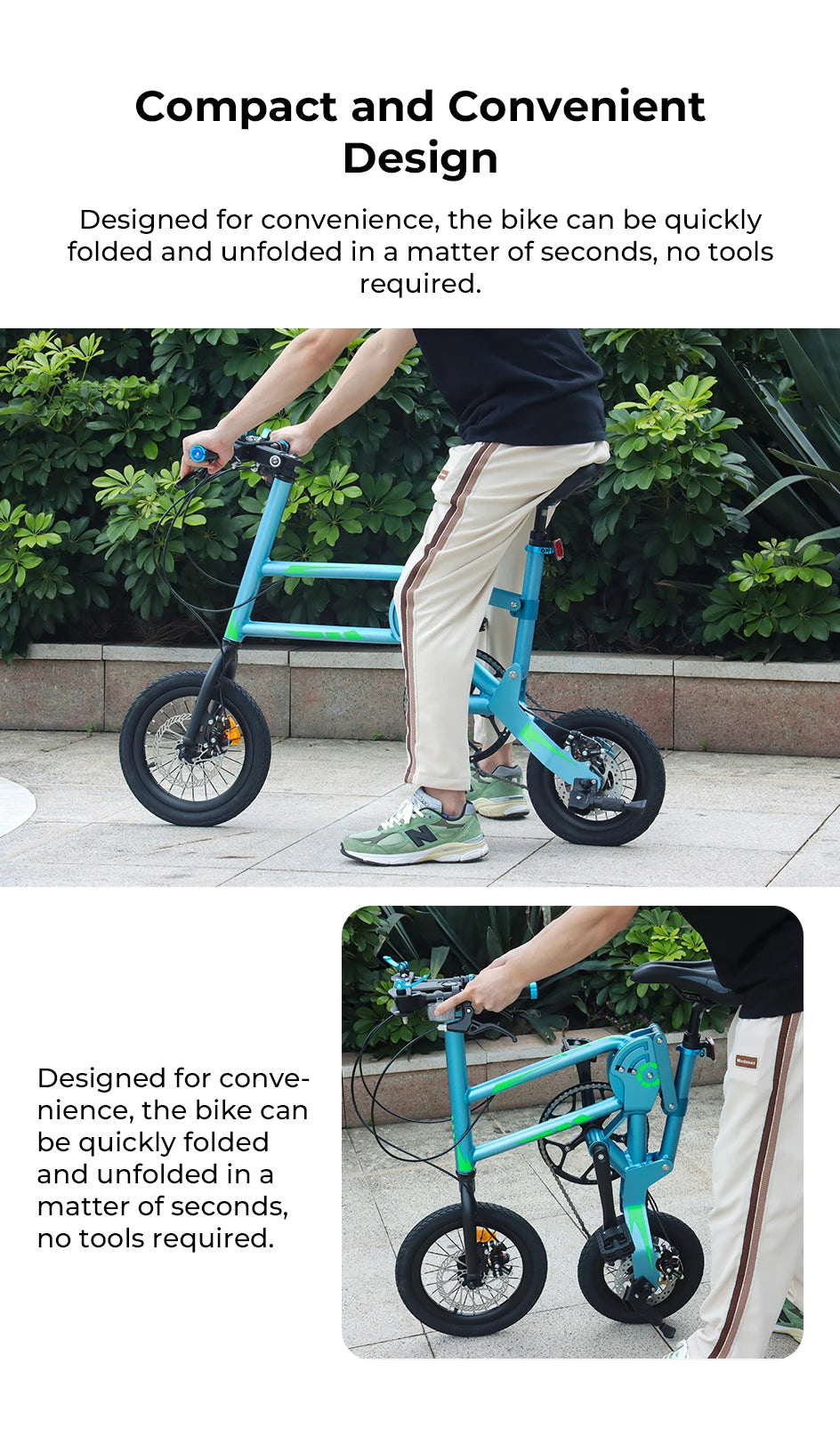 12Inch Folding Bicycle 7 Speed Disc Brake Ultralight Portable Adult Men's Bike to Work Foldable Bicycle with Shock Handlebar