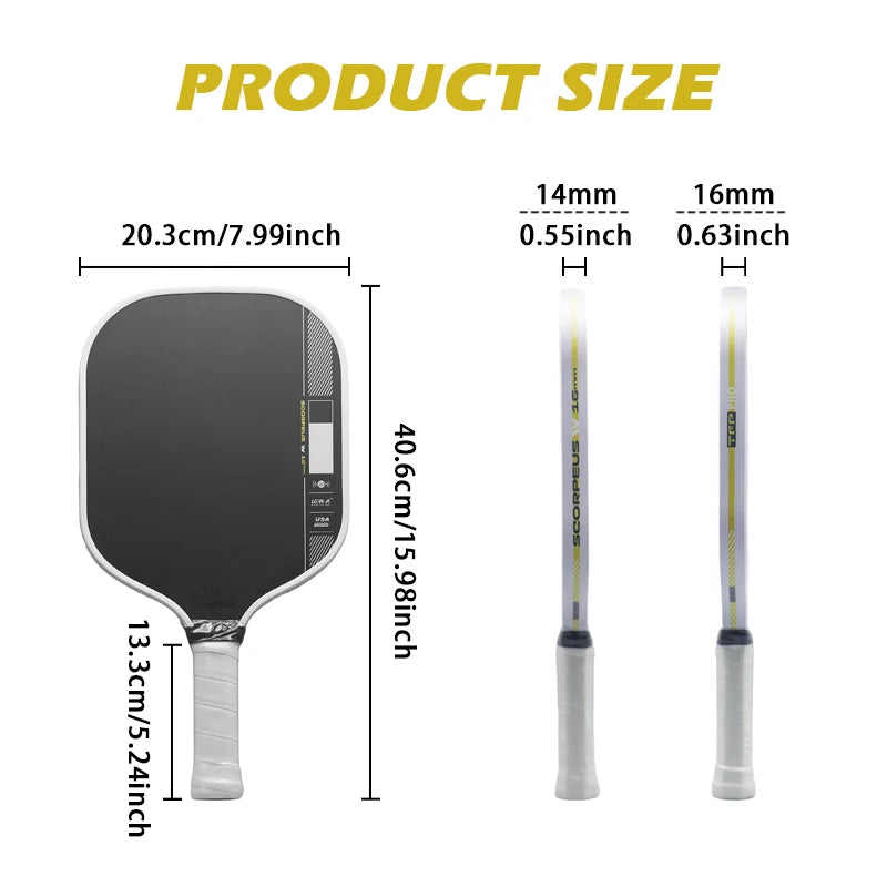Persesus Pro IV Pickleball Paddle Ben Johns GEN 4 TFP Foam Core T700 Carbon Fiber Pickleball Rackets Increases Spin & Power