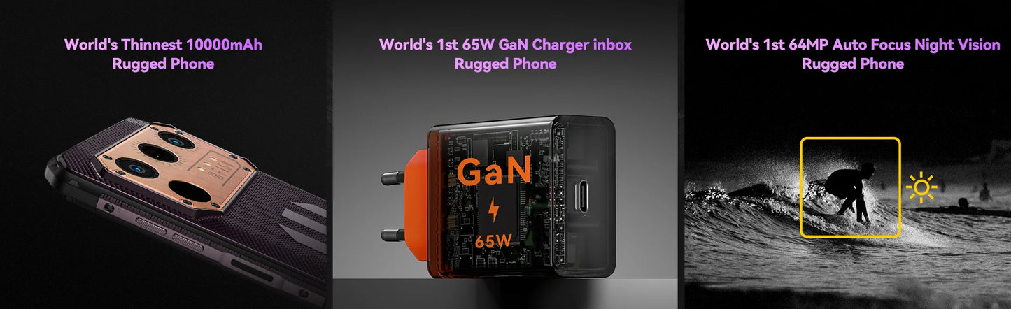 IIIF150 Raptor Rugged Phone 6.8” 120Hz 12GB+256GB Telephone Smartphone 108MP Camera 10000mAh Cell Phone Smartphon 4G Android 13