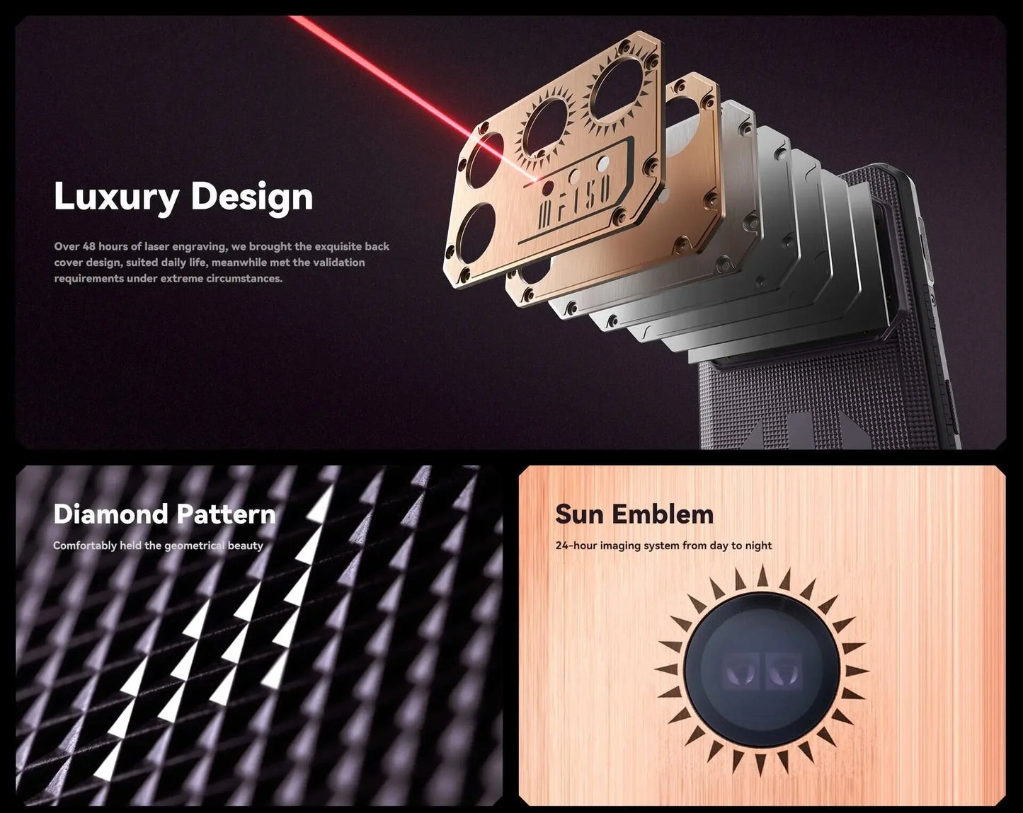 IIIF150 Raptor Rugged Phone 6.8” 120Hz 12GB+256GB Telephone Smartphone 108MP Camera 10000mAh Cell Phone Smartphon 4G Android 13