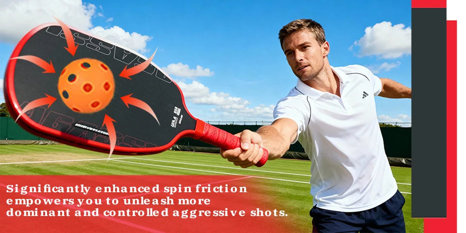 Agassi pro IV 16mm Pickleball Paddle 2026 New GEN 4 TFP Foam Core T700 Carbon Fiber Rackets for Increased Spin And Control