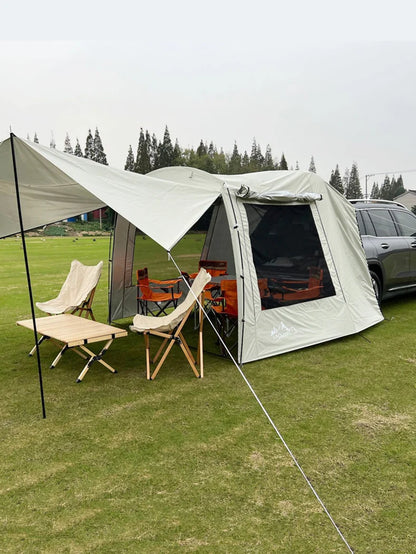 Lohascamping Car box docking tent  Portable Waterproof SUV Tail Tent 3-4 people Dome tent Sunshade Tunnel style tent,Large tent,