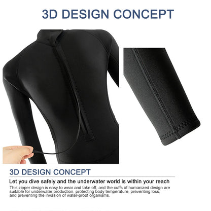 3MM Wetsuits Men Neoprene Diving Surfing Swimming Full Suits Cold Water Keep Warm Zipper Water Sports Full Diver Suit