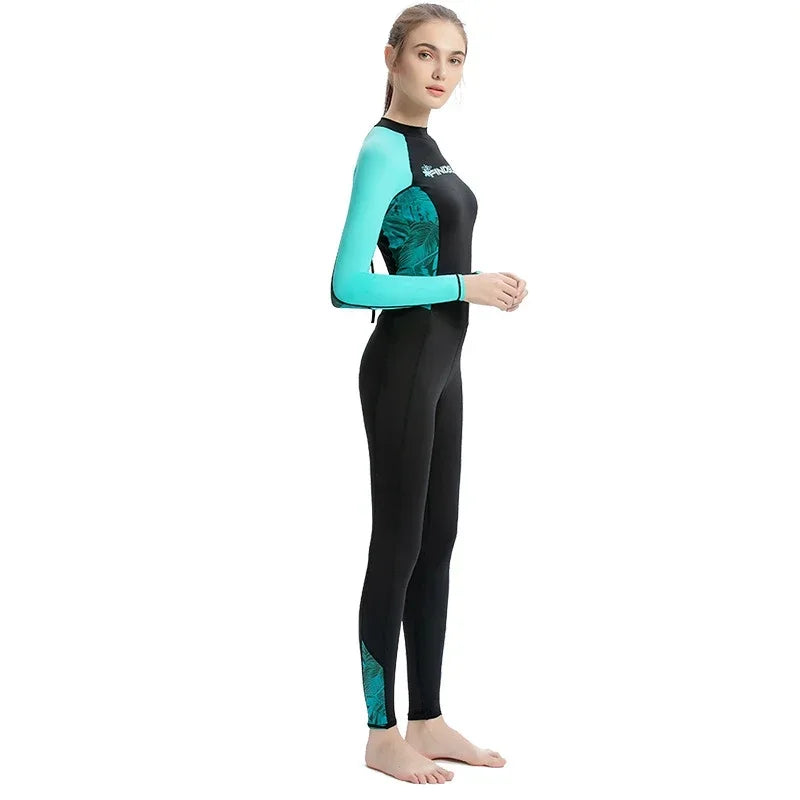 Women's Wetsuit Quick-drying Swimsuit Ladies One-piece Anti-jellyfish Dive Skin Sunscreen Swimming Surfing Snorkeling Rash Guard