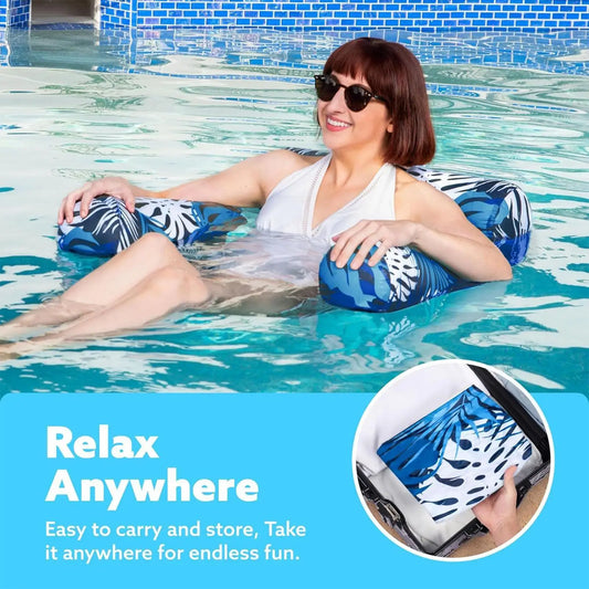Floating Water Hammock Inflatable Pool Floats Relaxing Pool Float Multi-Purpose Outdoor Fun for Party Vacation Pool Lake River