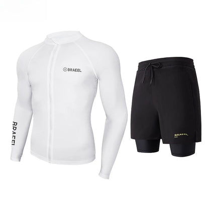 Wetsuit Men's Sunscreen Quick-drying Split Long Sleeve Trousers Snorkeling Water Suit Couple Warm Swimsuit Surf Suit