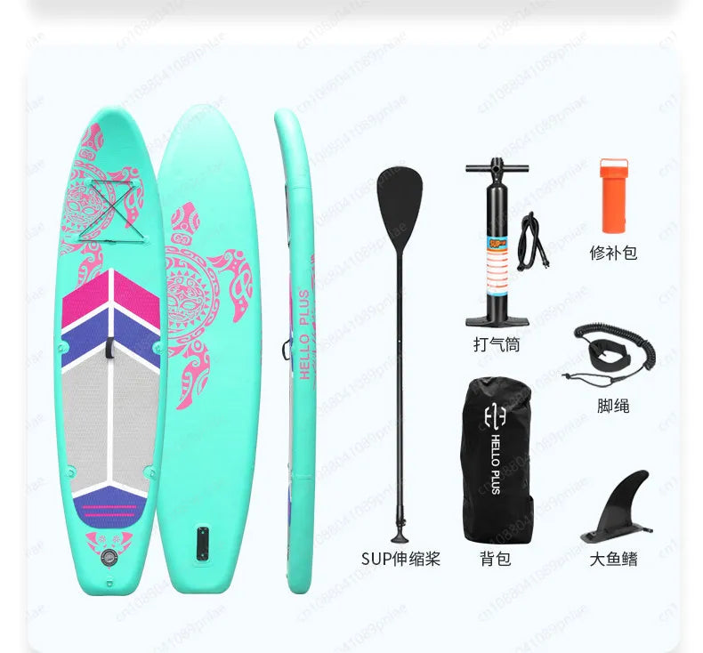 Double Layer Inflatable SUP Paddle Board - Racing Stand Up Paddleboard for Adults, Professional Water Surfboard