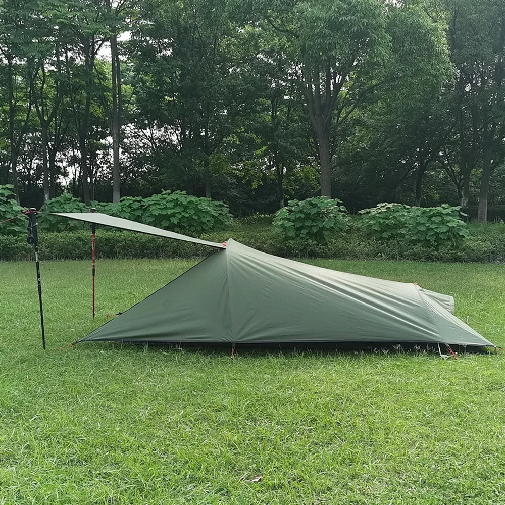 Outdoor Camping Tent Single Person Camping Tent Water Resistant Tent Aviation Aluminum Support Portable Sleeping Bag Tent