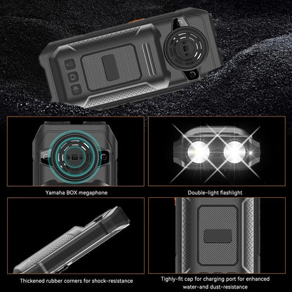 Rugged Outdoor Mobile Phone 4 Quad Sim Voice Changer Dual Torch Loudspeaker Large Button Powerbank Large Battery SOS Call Mobile