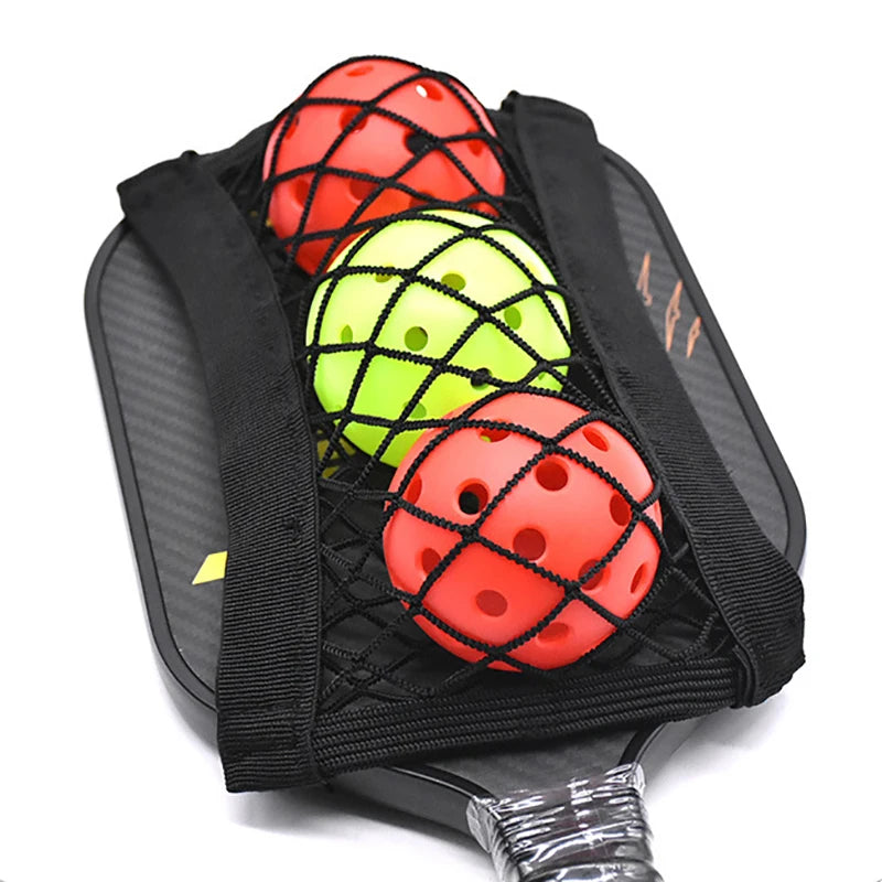 Heavy-duty Portable Pickleball Bag, Adjustable, 3-Ball Capacity, Mesh Paddle Pouch, Lightweight and Strong