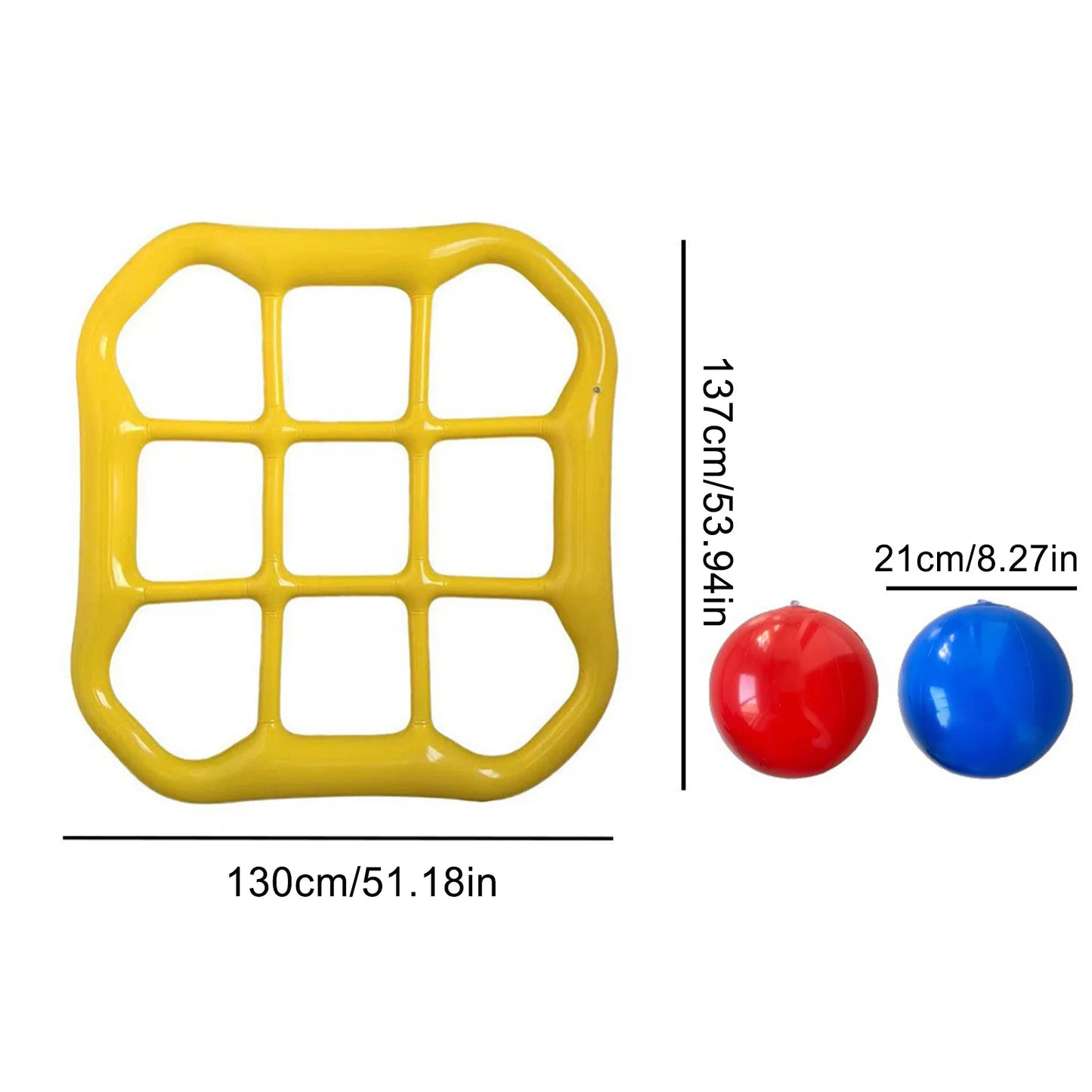2026 Trending Outdoor Inflatable Water -Tac-Toe Toss Toy For Multiple People, Pool Interactive Nine- Ring Inflatable Float