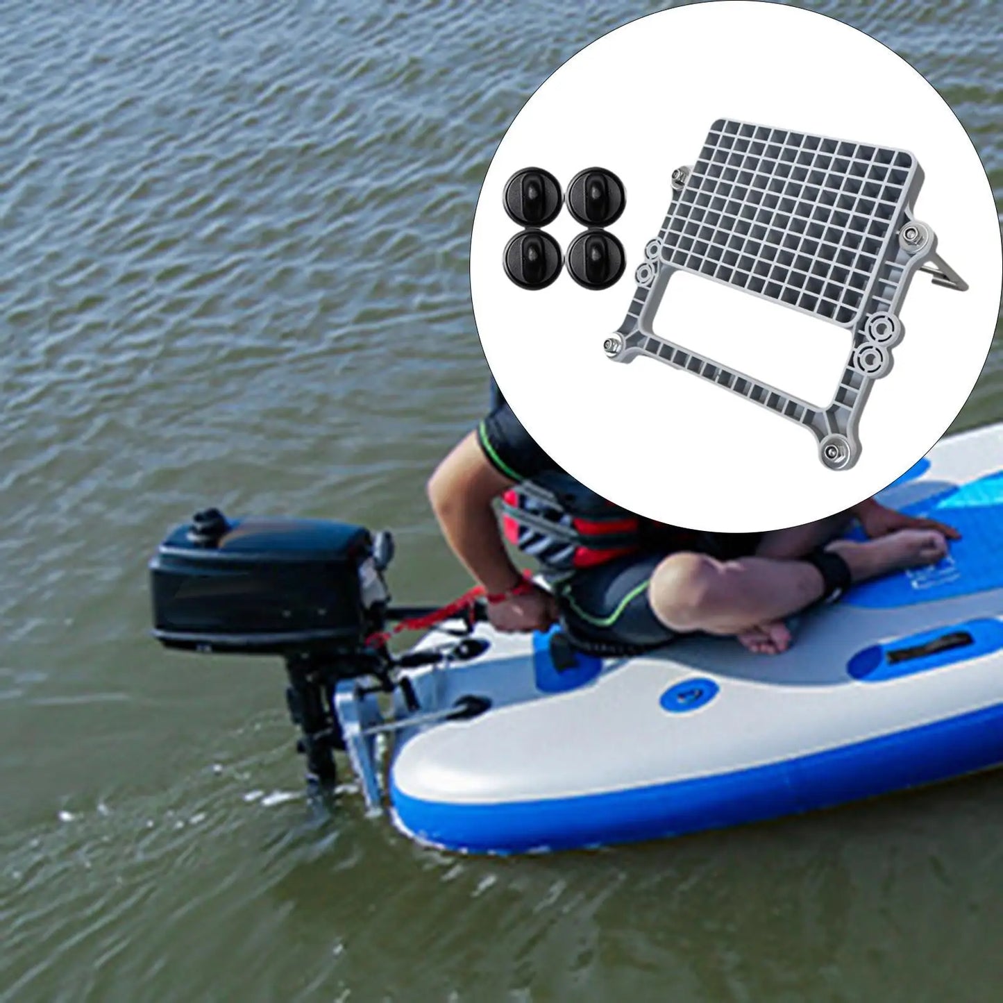 Boat Motor Mount Kit High Performance Outboard Motor Stand for Fishing Kayaks Inflatable Boats Paddle Boards Rubber Dinghies