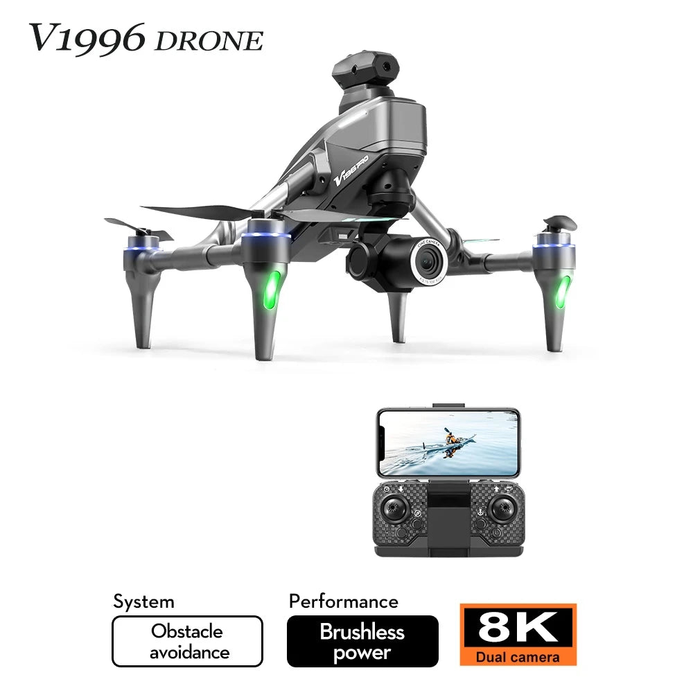 Race Drone  8K Dual Professional Aerial Photography HD Dual-Camera WIFI FPV Four-Axis Rc Quadcopter Toy UAV