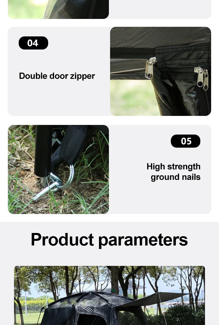 8-12 Person Camping Tent 2 Room Large Waterproof Windproof Outdoor Family Tent with Rainfly Instant Cabin Tents for Camp Beach