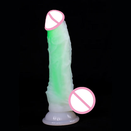 Adult Toys Luminous Dildo With Suction Cup Realistic Penis for Women Masturbation Dick Orgasmic G Spot Anal Massager Sex Shop 18
