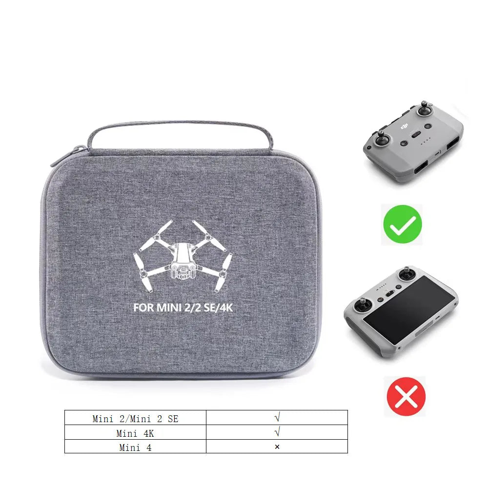 New Carrying Case Protective Sotrage Bag Waterproof Suitcase for DJI Mini 2/2SE/4K Drone Remote Battery Accessories