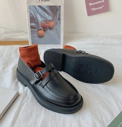 Shoes For Women Black Woman Pumps Low Heel Elegant Loafers Luxury Leather Casual Round Toe Stylish L Vacation Popular 39 On Sale