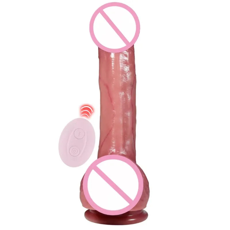 Double-ended dildo. Electric penis. Remote-controlled. Female sex toy. Insertable penis. Anal sex toy. Adult sex toy.