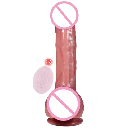 Double-ended dildo. Electric penis. Remote-controlled. Female sex toy. Insertable penis. Anal sex toy. Adult sex toy.