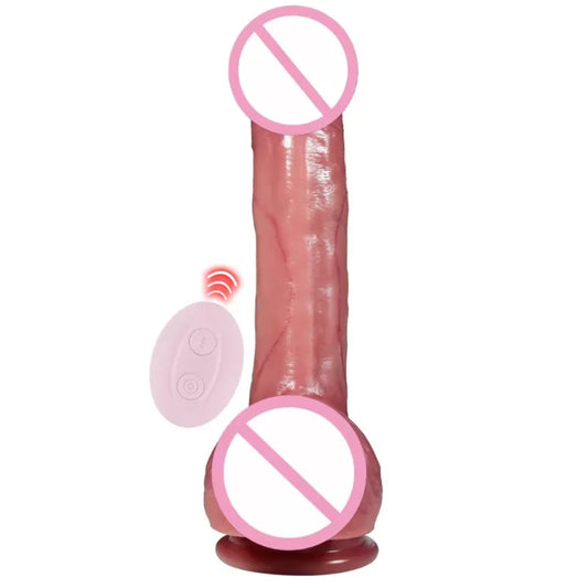 Double-ended dildo. Electric penis. Remote-controlled. Female sex toy. Insertable penis. Anal sex toy. Adult sex toy.