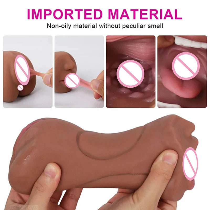 Male Sex Toys With Sexy Mouth Realistic Vagina And Tight Anus Ass Oral Sex Doll Stroker Adult Toys Adult Supplies For Men