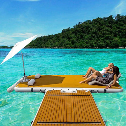 Portable Inflatable Air Dock Water Platform Swim Dock Mat Inflatable Floating Gangway Platform For Yacht Boat Pool Beach Ocean