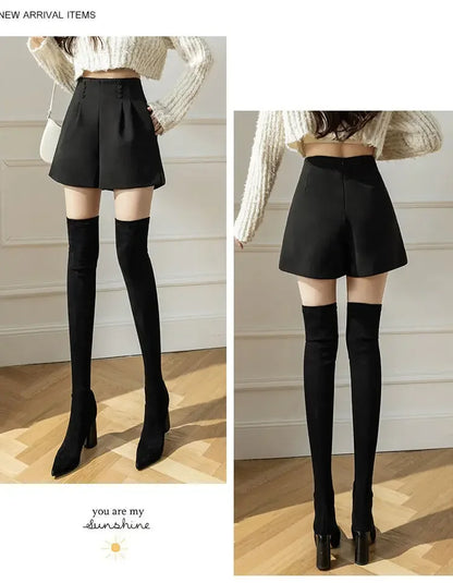 Design-sensing Suits and Shorts Women Slim and High-waisted A-line Boot Pants Versatile Casual Pants