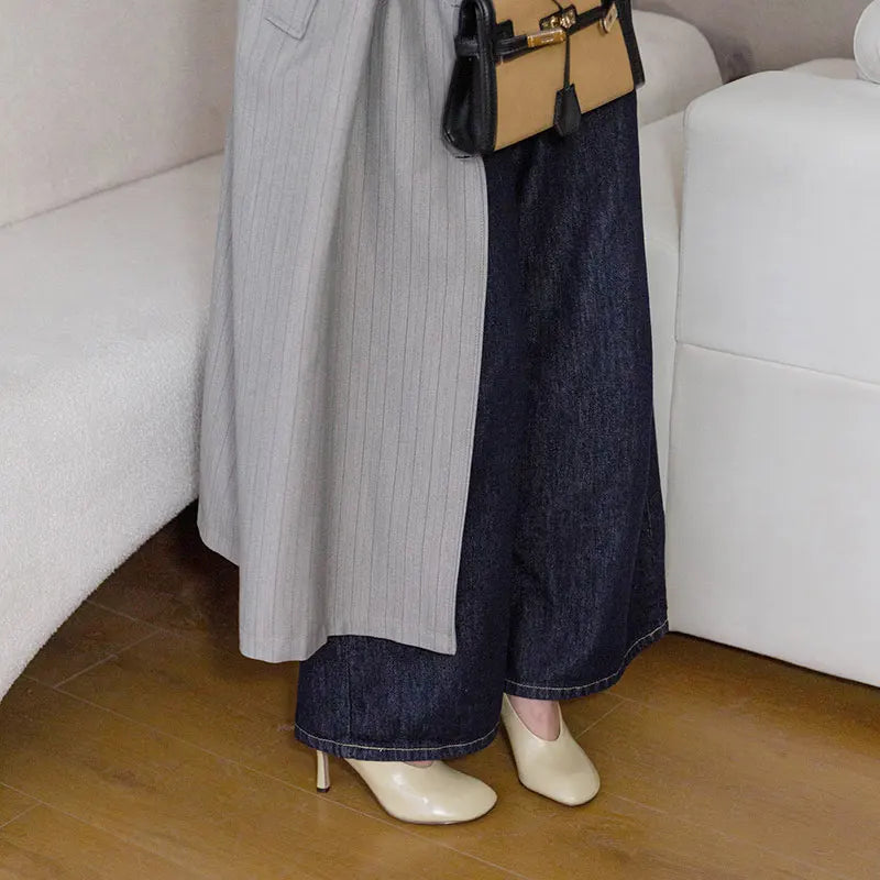Woman Shoes Sexy Heeled For Retro Pumps French Style Leather Pumps Slip On European Spring High Heels Handmade Vintag Dress Pump
