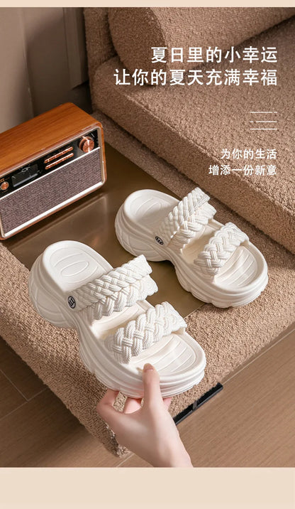 Comwarm Fashion Women's Slippers Platform Outdoor Female Slides Slip On Concise Slides EVA Soft Sole Comfortable Women's Sandals