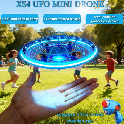 Hovering UFO Drone With Hand Gesture Control 2025 Infrared Induction Flying Saucer For Kids Easy Auto-Hover Mini RC Airplane Toy